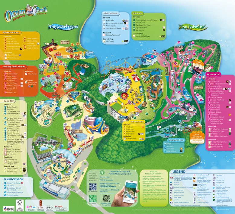 Ocean Park Hong Kong map